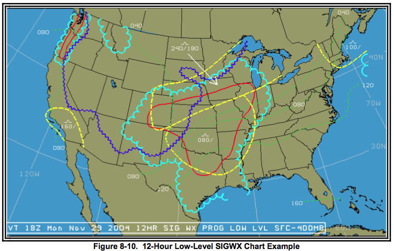 Aviation Weather Surface Analysis Chart