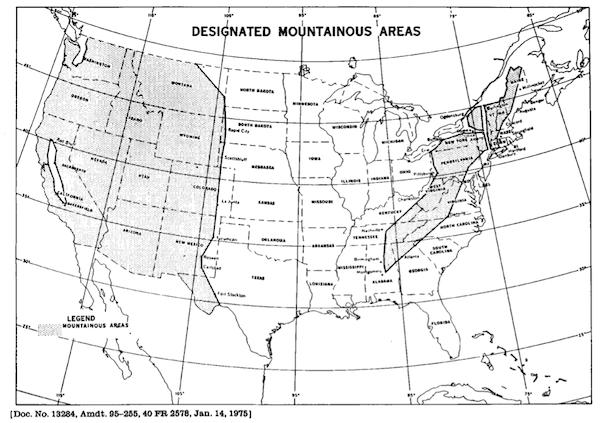 Part 95 Mountainous Areas - US