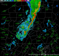 Squall line radar echo